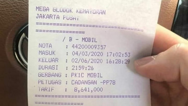Struk parkir mobil