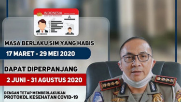 Masa Perpanjang SIM bisa dilakukan Sampai Agustus 2020