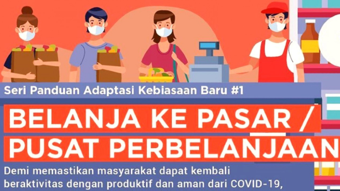 Panduan Gugus Tugas; Belanja ke pasar/pusat perbelanjaan