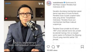 Oscar Surjadi dalam wawancara dengan Voice of America Indonesia (VOA Indonesia).