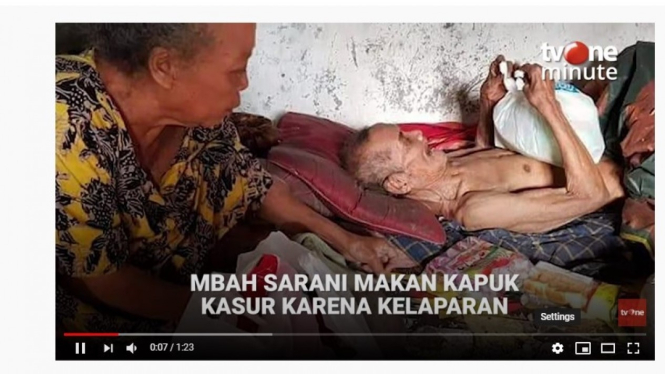 Mbah sarani makan kapuk