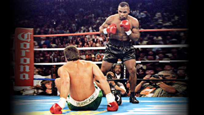 Peter McNeeley saat dikalahkan Mike Tyson