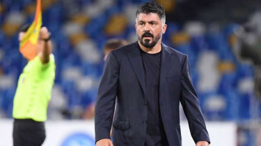 Gennaro Gattuso saat menjadi pelatih Napoli.