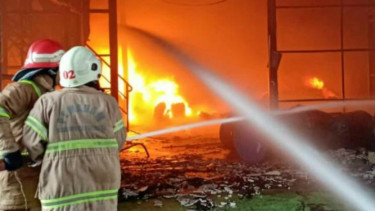 Pabrik percetakan yang terletak di Desa Sukadanau, Kecamatan Cibitung, Bekasi