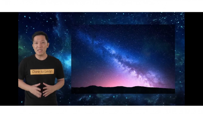Foto pemandangan langit berbintang pakai fitur Starry Mode.