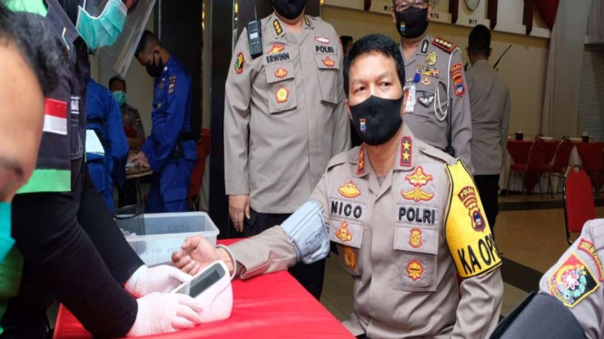 Polda Kalsel menggelar aksi donor darah