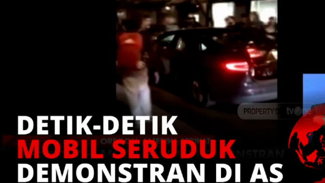 Video detik-detik sebuah mobil seruduk kerumunan demonstran di Amerika Serikat