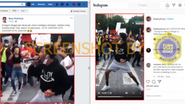 Hoax, Video “orang Amerika teriak ‘Vote Jokowi’ di saat protes”