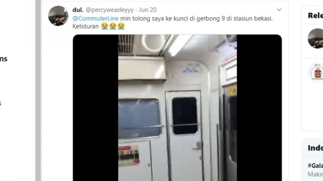Terkunci di Commuter Line gara-gara ketiduran