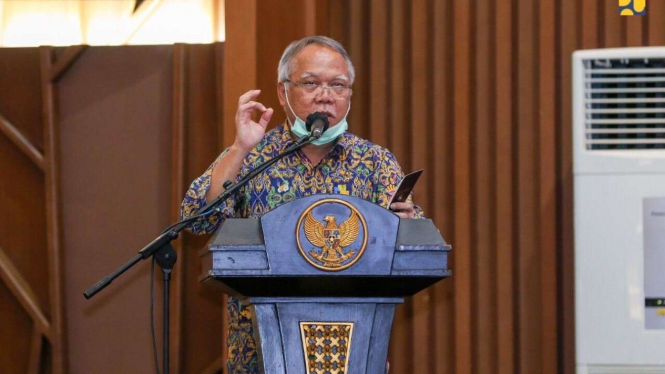Menteri PUPR Basuki Hadimuljono pada Rapat Kerja Kementerian PUPR 2020 
