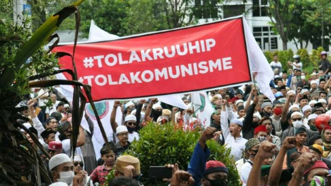 Aliansi umat Islam Kalimantan demo tolak RUU HIP