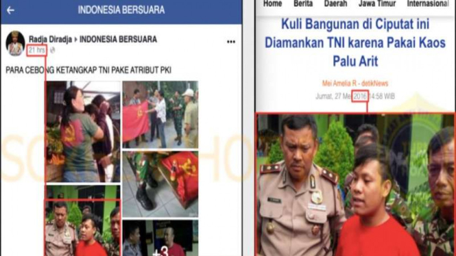 Hoax cebong pakai baju PKI ditangkap