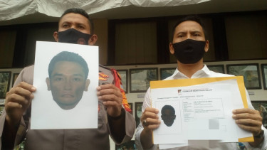 Sketa wajah penculik 8 bocah di Depok.