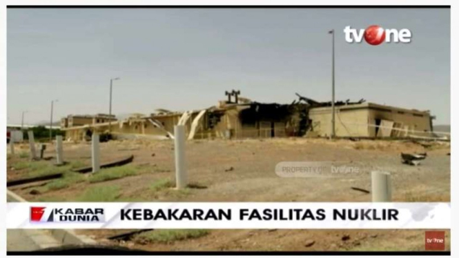 Kebakaran di fasilitas nuklir milik Iran yang diawasi langsung PBB.