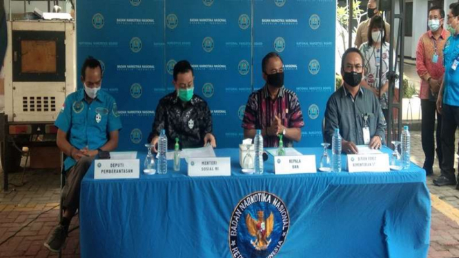 BNN melakukan pemusnahan barang bukti narkoba