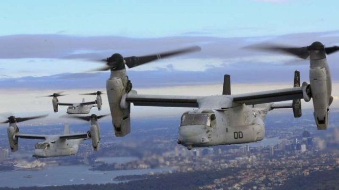 VIVA Militer: Pesawat hibrida tiltrotor MV-22 Osprey