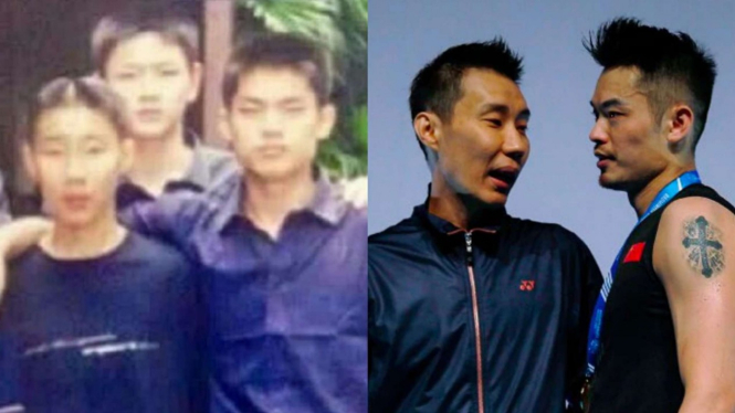 Lin Dan bersama Lee Chong Wei