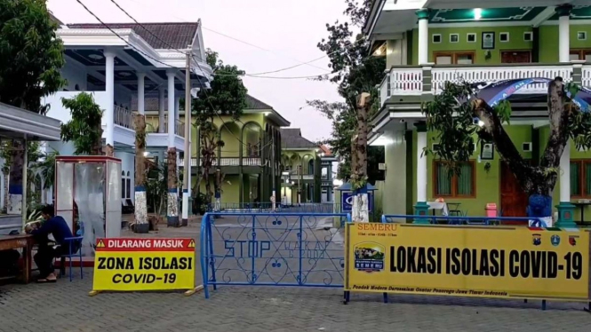Tempat Isolasi Santri Pondok Pesantren Gontor di Ponorogo, Jawa Timur, dalam menghadapi pandemi virus corona. (Foto ilustrasi)