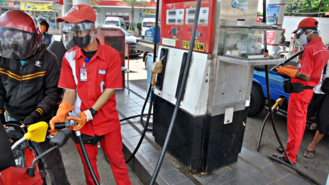 Pertamina Semringah, Transaksi Cashless di SPBU Melejit. (FOTO: Arif Firmansyah)