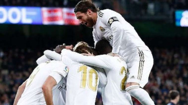 Selebrasi pemain Real Madrid