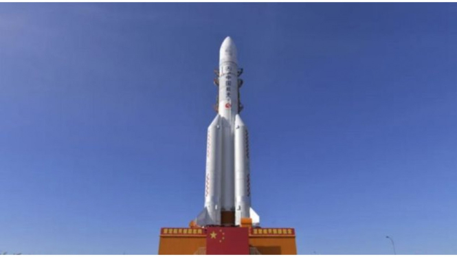 Roket Long March-5 yang akan membawa Tianwen-1 ke Planet Mars.