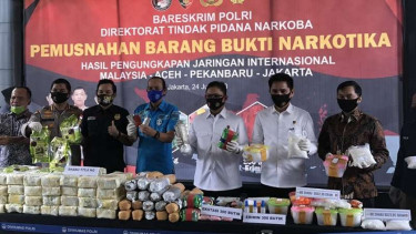 Pemusnahan barang bukti narkoba di Bareskrim Polri