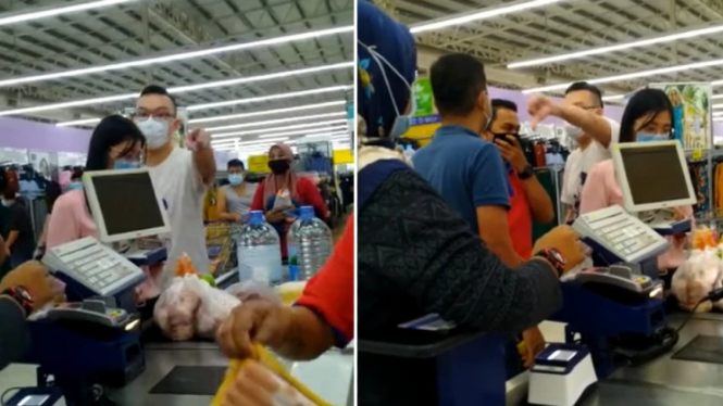 Kisruh di antrean kasir supermarket di Penang, Malaysia