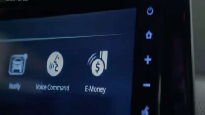 Head unit Corolla Cross yang bisa untuk mengecek uang elektronik