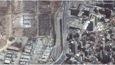 Beirut Lebanon usai ledakan dahsyat.