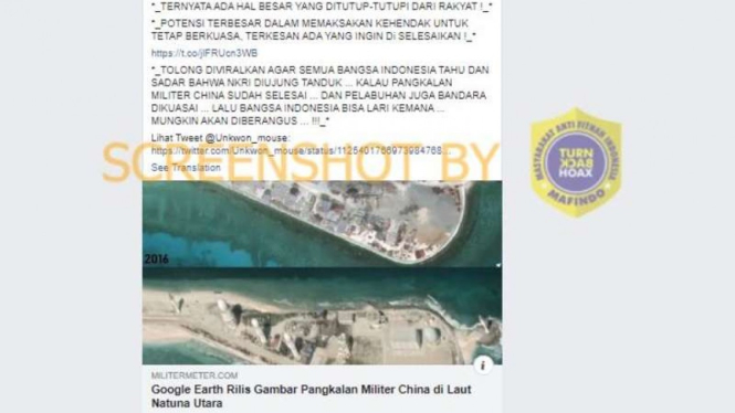 Beredar foto pangkalan militer China di Natuna