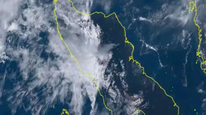 Erupsi Gunung Sinabung dari angkasa