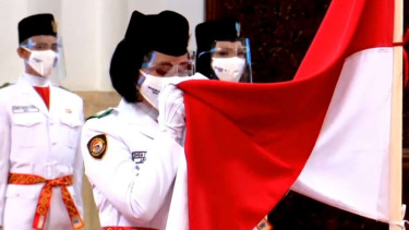 Delapan anggota Paskibraka Nasional 2020 dikukuhkan Presiden Jokowi.