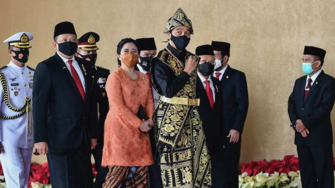 Presiden Joko Widodo di sidang tahunan MPR dan Sidang Bersama DPR-DPD 2020
