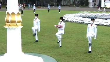 Paskibraka saat bertugas pada 17 Agustus 2020 di Istana Merdeka.