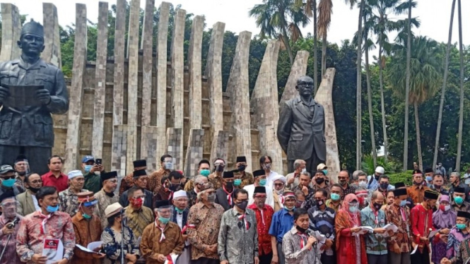 Acara deklarasi KAMI (Koalisi Aksi Menyelamatkan Indonesia) di Tugu Proklamasi Jakarta, Jakarta Pusat, Senin, 18 Agustus 2020. (Foto ilustrasi)