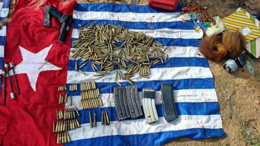 Barang bukti penyerangan markas OPM