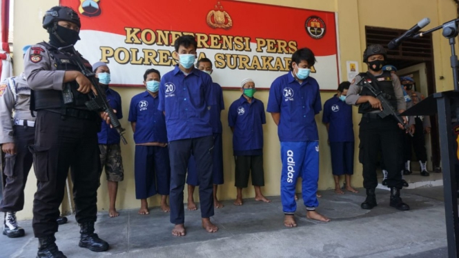 Dua pelaku penyerangan yang ditangkap Kamis dini hari
