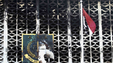 Gedung Kejagung usai kebakaran beberapa waktu lalu.