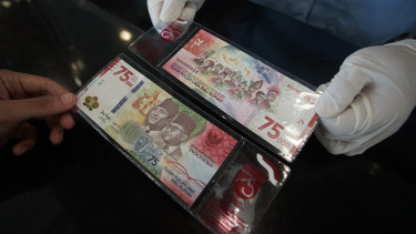 Uang Khusus Peringatan Kemerdekaan 75 Tahun RI senilai Rp75.000