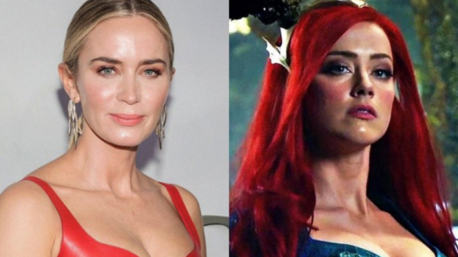 Emily Blunt dan Amber Heard.