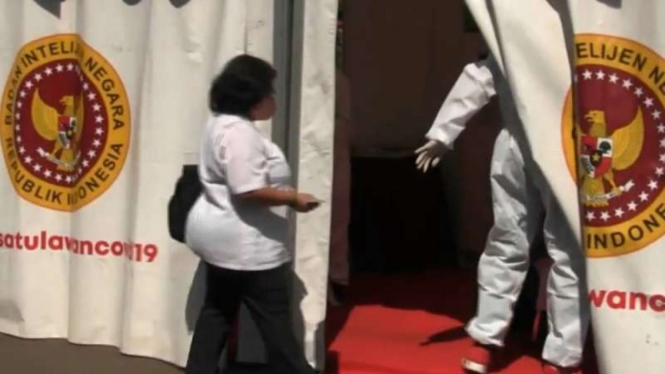 BIN menggelar pemeriksaan kesehatan deteksi dini penyebaran COVID-19 dengan metode swab terhadap para pegawai Kementerian Sosial di Jakarta, Rabu, 26 Agustus 2020. (Foto ilustrasi)