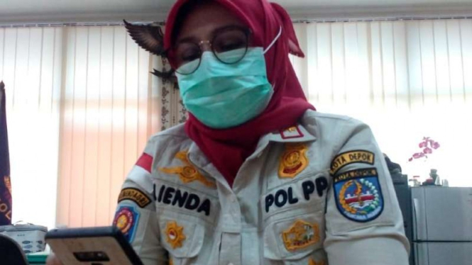 Kepala Satpol PP Kota Depok Lienda Ratna Nurdianny