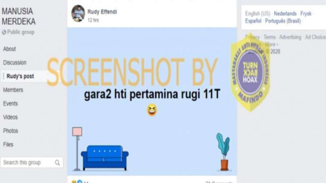 Hoax gara-gara HTI Pertamina rugi Rp11 Triliun