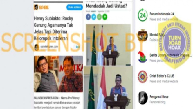 Hoax Rocky Gerung mendadak jadi ustaz