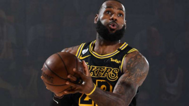 Pemain LA Lakers, LeBron James.