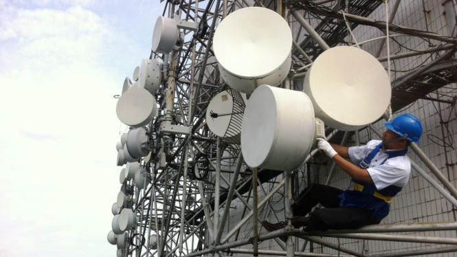 Menara BTS Indosat.