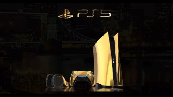 Sony PlayStation 5 berlapis emas