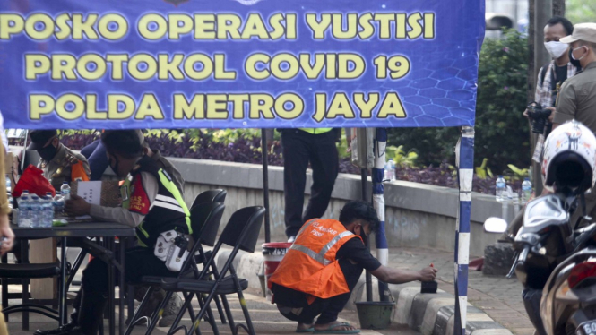Hari pertama PSBB total di DKI Jakarta, Senin, 14 September 2020.