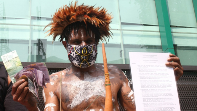 Aksi warga Papua Sambangi Kantor LPDP. (Foto ilustrasi)
