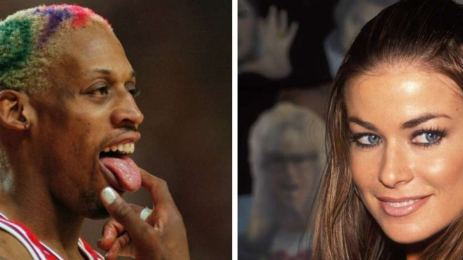 Dennis Rodman dan salah satu mantannya, Carmen Electra
